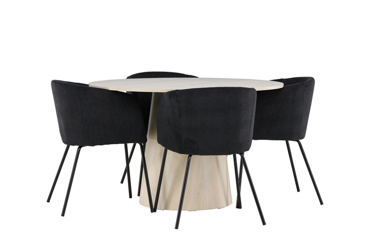 Venture Home Lanzo Dining Table with Berit Dining Chair
