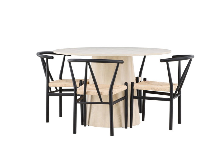 Venture Home Lanzo Dining Table with Alfons Dining Chair