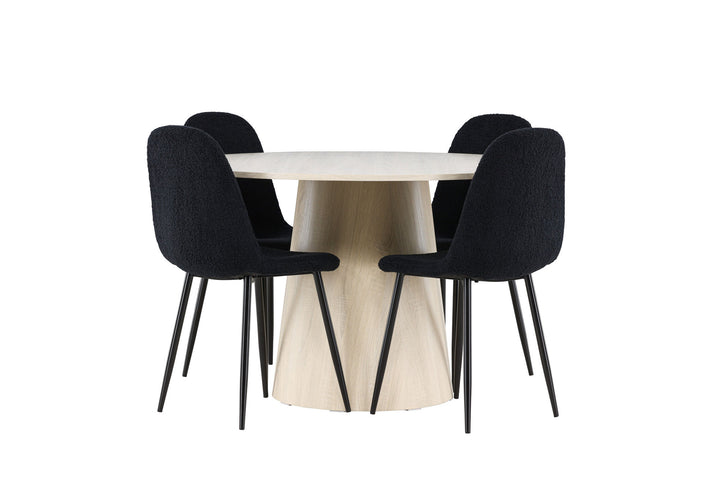 Venture Home Lanzo Dining Table with Polar Dining Chair