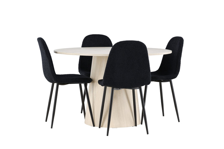 Venture Home Lanzo Dining Table with Polar Dining Chair