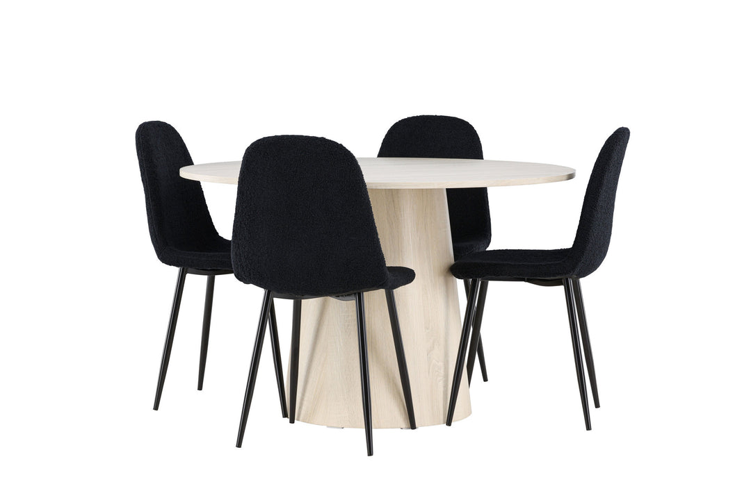 Venture Home Lanzo Dining Table with Polar Dining Chair