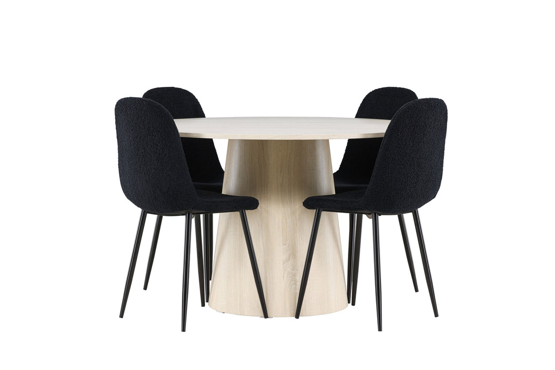 Venture Home Lanzo Dining Table with Polar Dining Chair