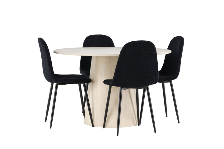 Venture Home Lanzo Dining Table with Polar Dining Chair