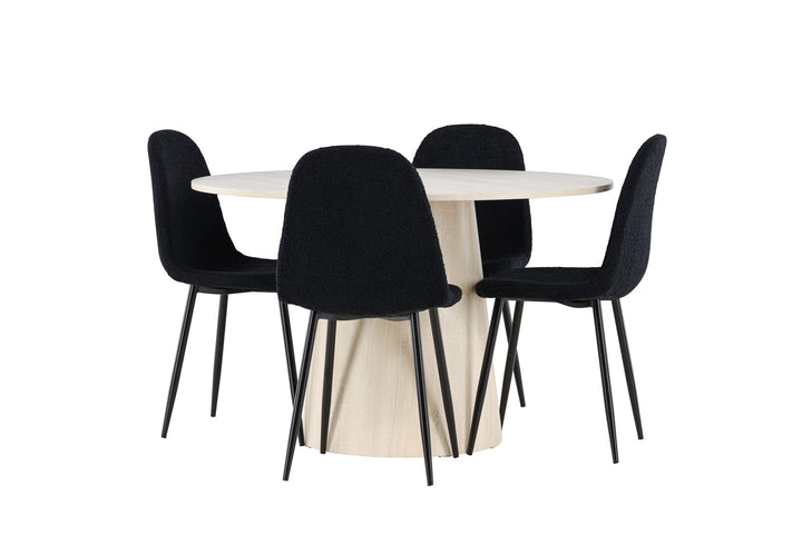 Venture Home Lanzo Dining Table with Polar Dining Chair