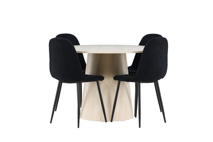 Venture Home Lanzo Dining Table with Polar Dining Chair