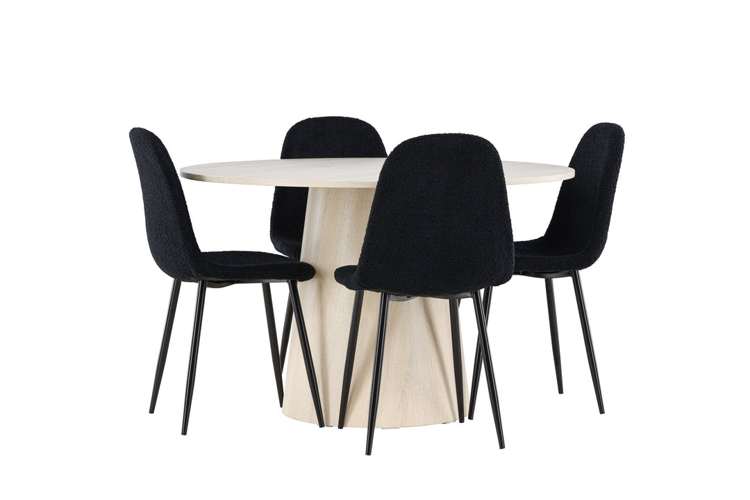 Venture Home Lanzo Dining Table with Polar Dining Chair