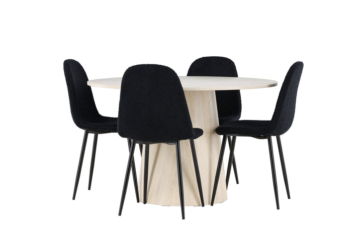 Venture Home Lanzo Dining Table with Polar Dining Chair