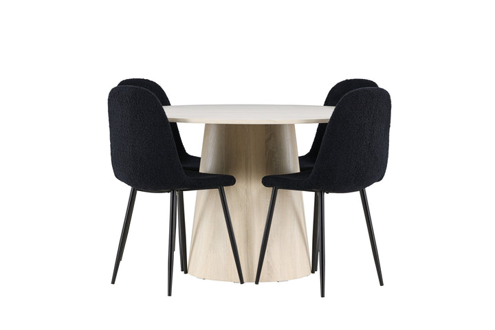 Venture Home Lanzo Dining Table with Polar Dining Chair