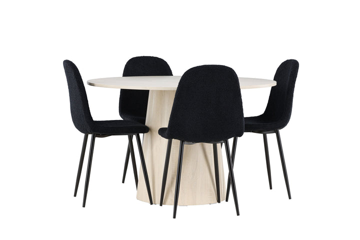 Venture Home Lanzo Dining Table with Polar Dining Chair