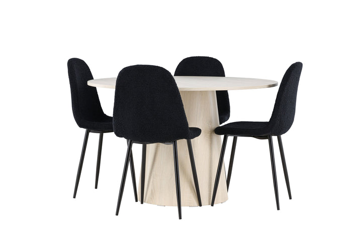 Venture Home Lanzo Dining Table with Polar Dining Chair