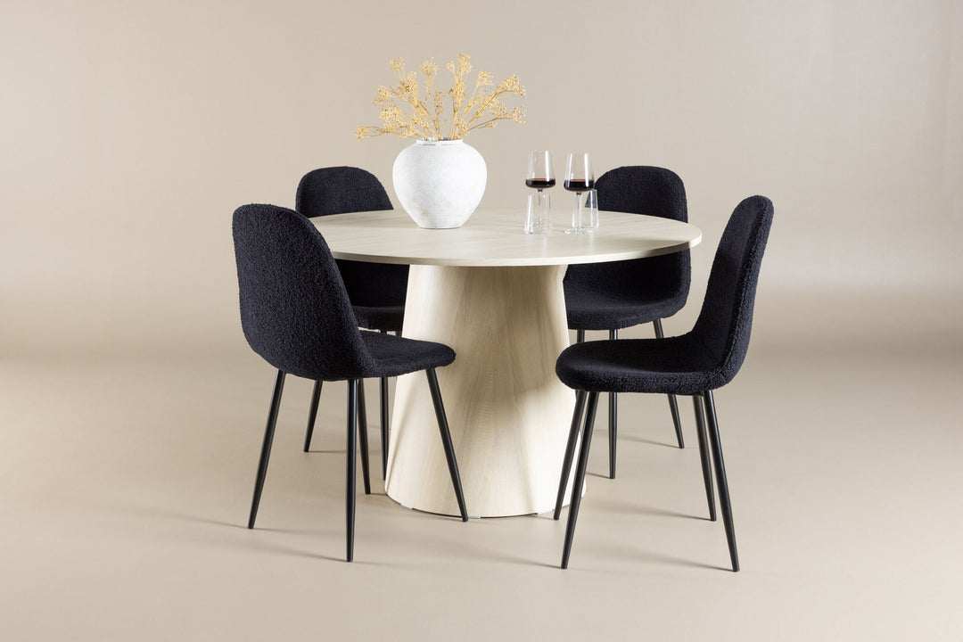 Venture Home Lanzo Dining Table with Polar Dining Chair