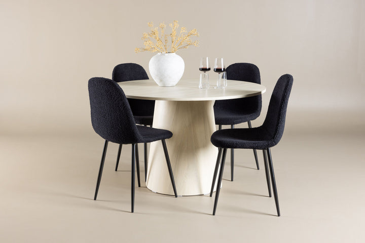 Venture Home Lanzo Dining Table with Polar Dining Chair