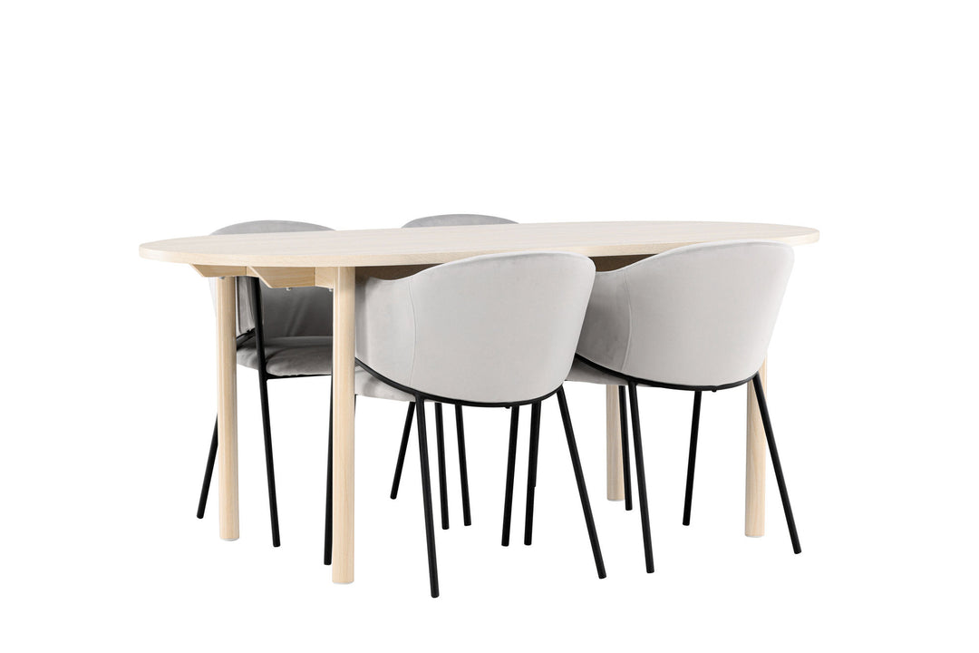 Venture Home Andy Dining Table with Evelina Dining Chair