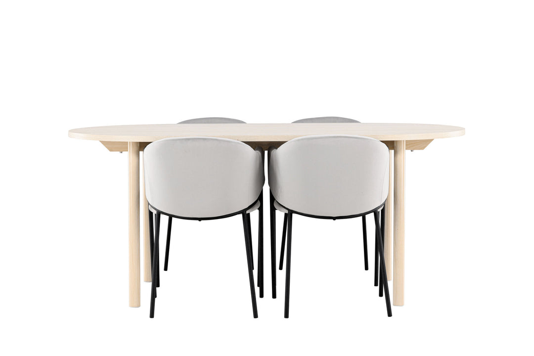 Venture Home Andy Dining Table with Evelina Dining Chair