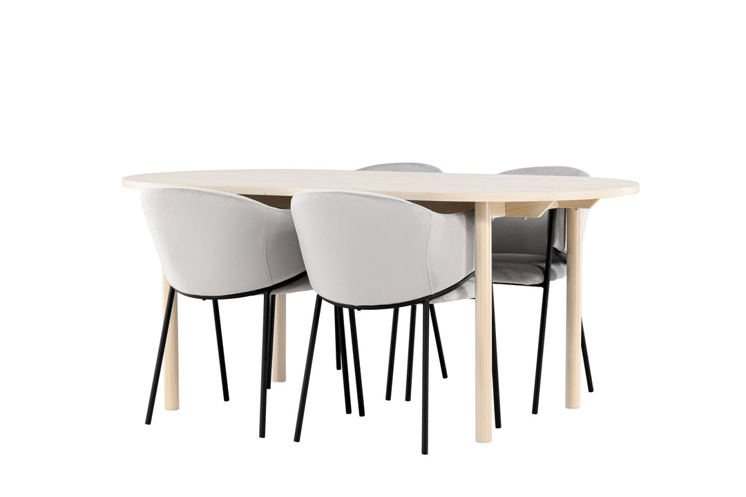 Venture Home Andy Dining Table with Evelina Dining Chair