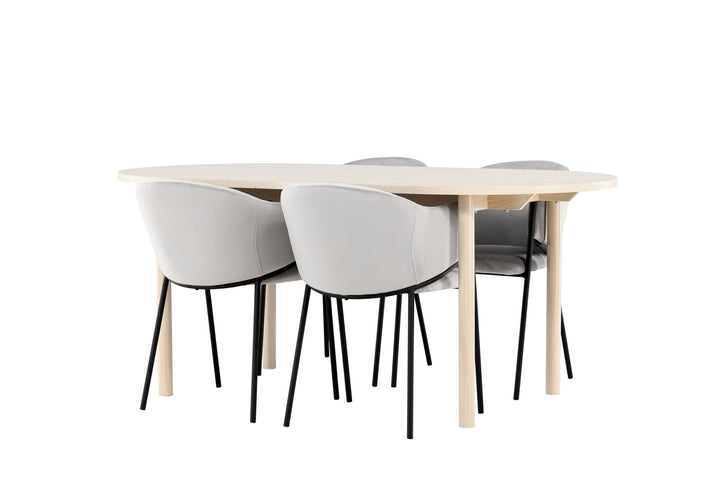 Venture Home Andy Dining Table with Evelina Dining Chair