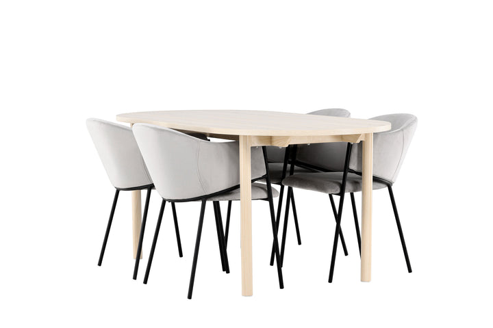 Venture Home Andy Dining Table with Evelina Dining Chair
