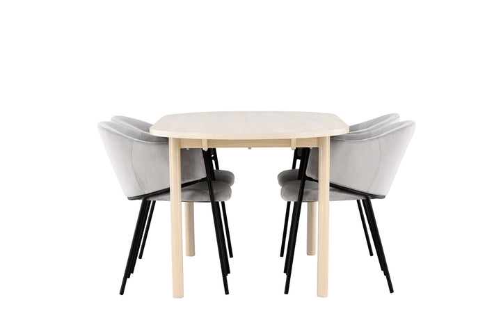 Venture Home Andy Dining Table with Evelina Dining Chair