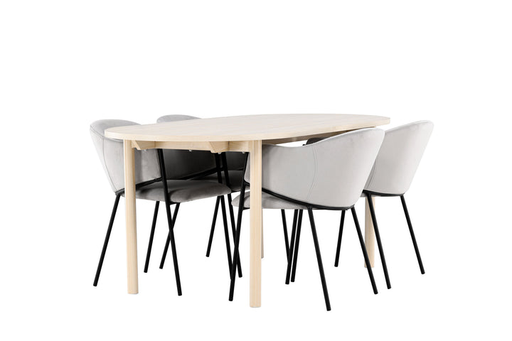 Venture Home Andy Dining Table with Evelina Dining Chair
