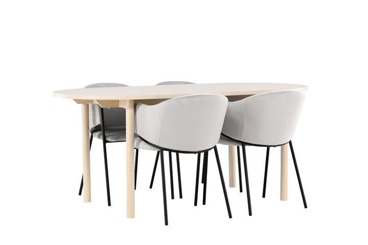 Venture Home Andy Dining Table with Evelina Dining Chair