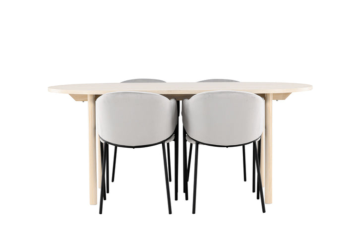 Venture Home Andy Dining Table with Evelina Dining Chair