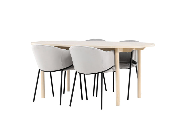 Venture Home Andy Dining Table with Evelina Dining Chair