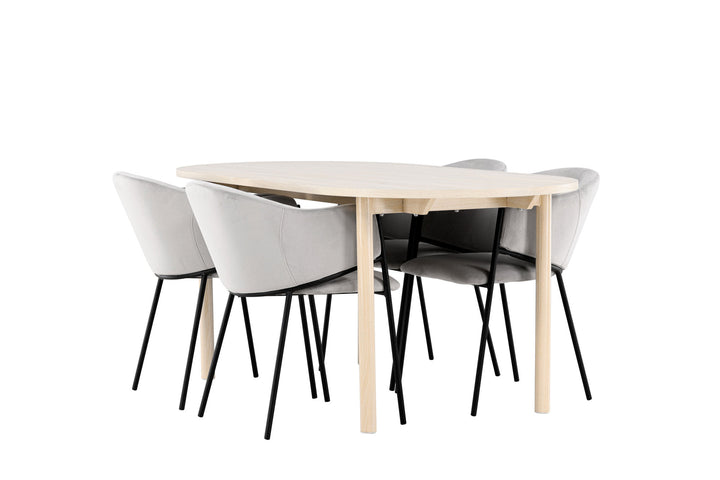 Venture Home Andy Dining Table with Evelina Dining Chair