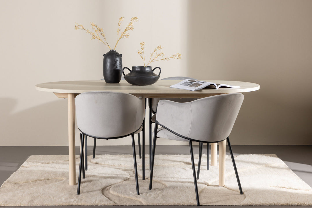 Venture Home Andy Dining Table with Evelina Dining Chair