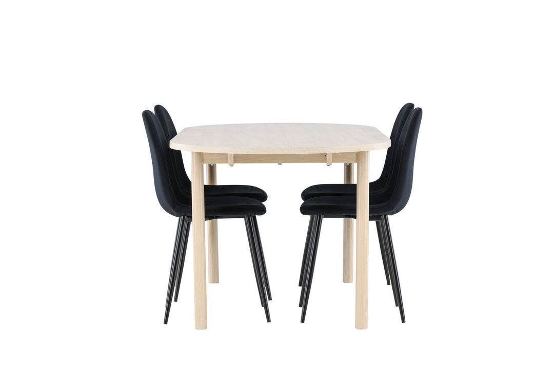 Venture Home Andy Dining Table with Polar Dining Chair