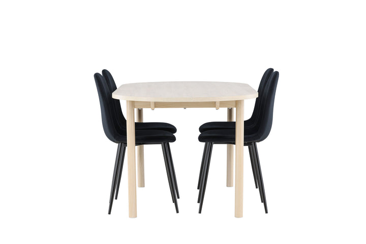 Venture Home Andy Dining Table with Polar Dining Chair