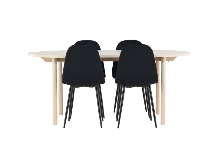 Venture Home Andy Dining Table with Polar Dining Chair