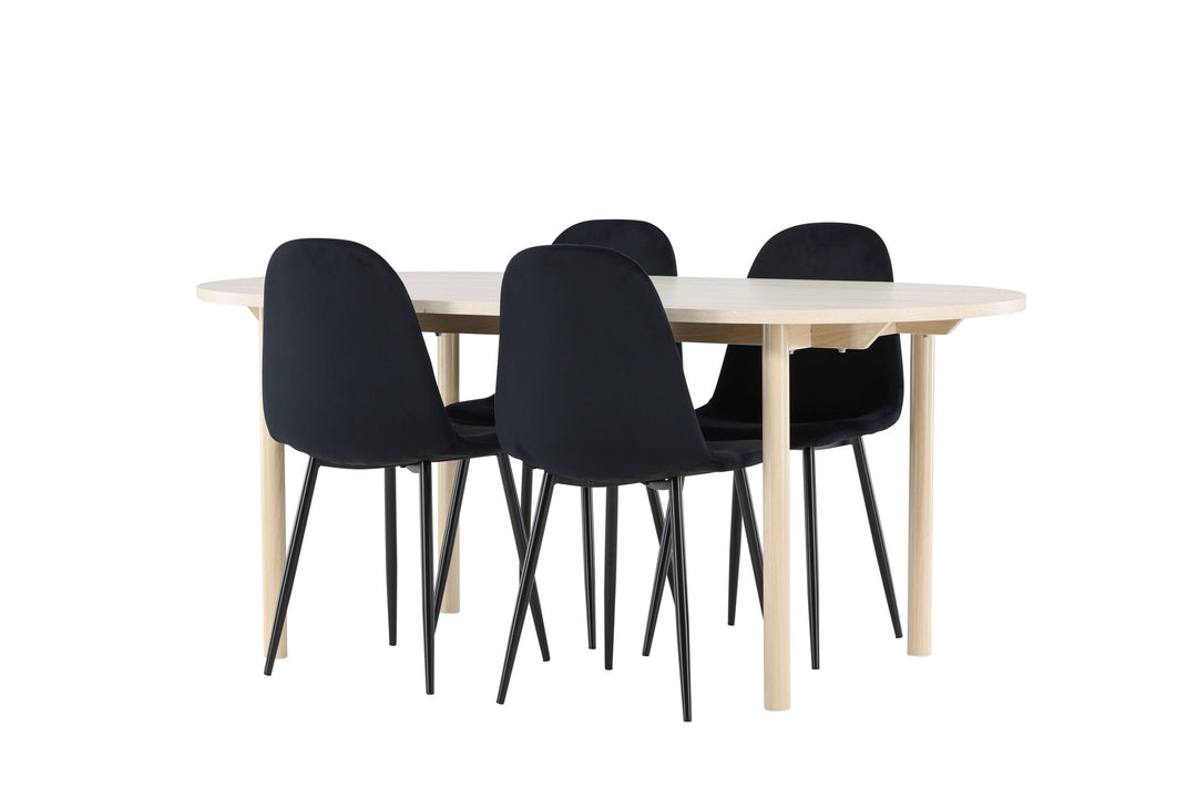 Venture Home Andy Dining Table with Polar Dining Chair