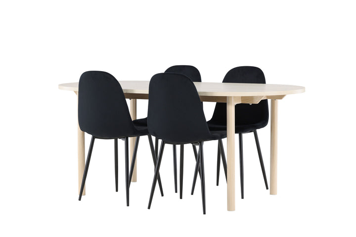 Venture Home Andy Dining Table with Polar Dining Chair