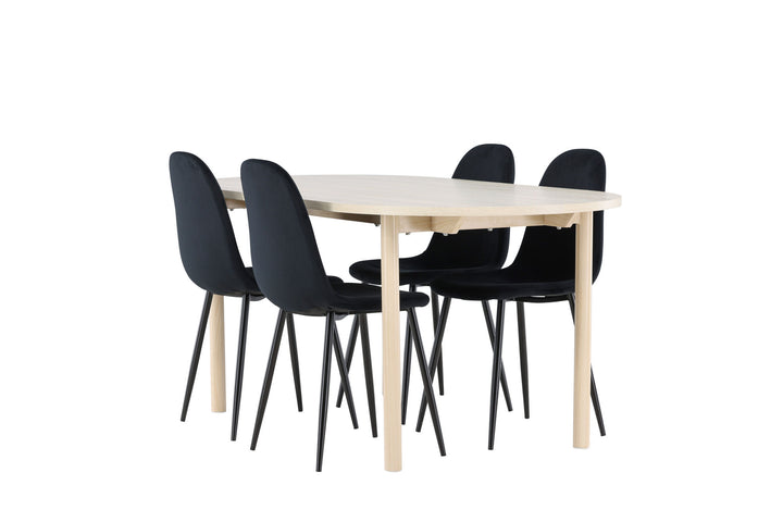 Venture Home Andy Dining Table with Polar Dining Chair