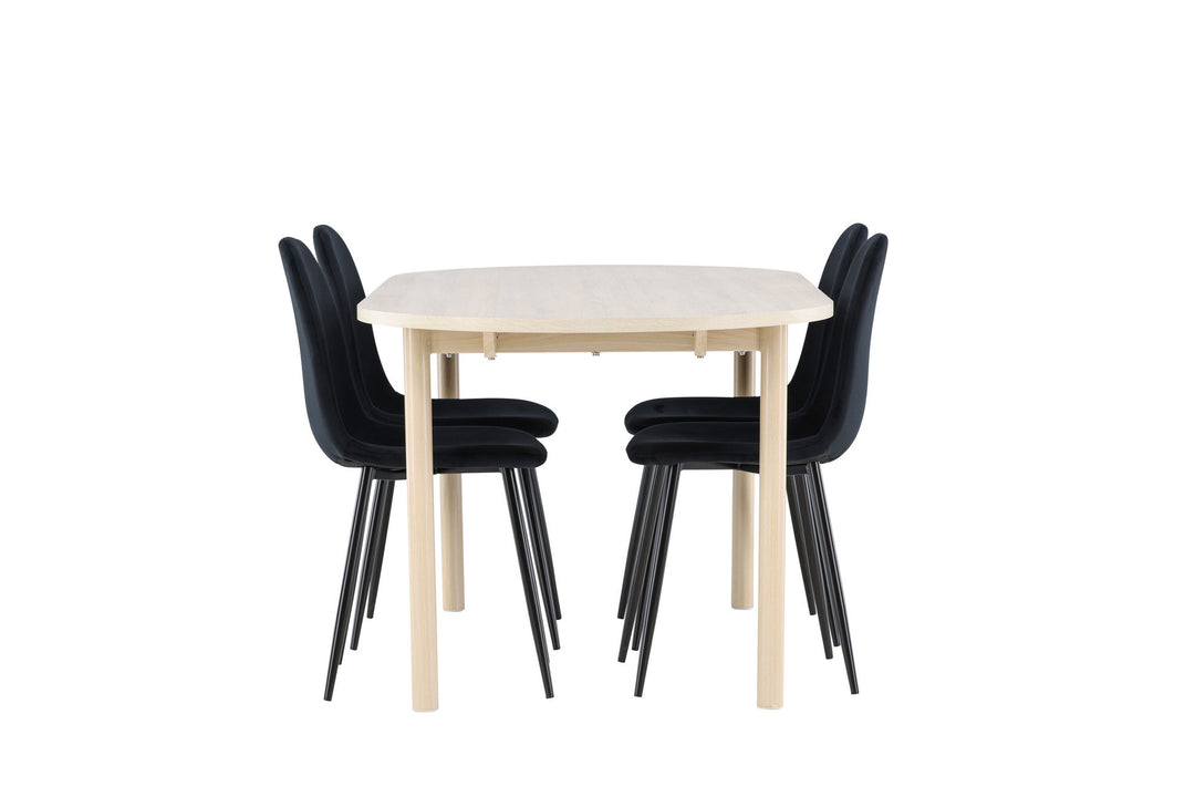 Venture Home Andy Dining Table with Polar Dining Chair