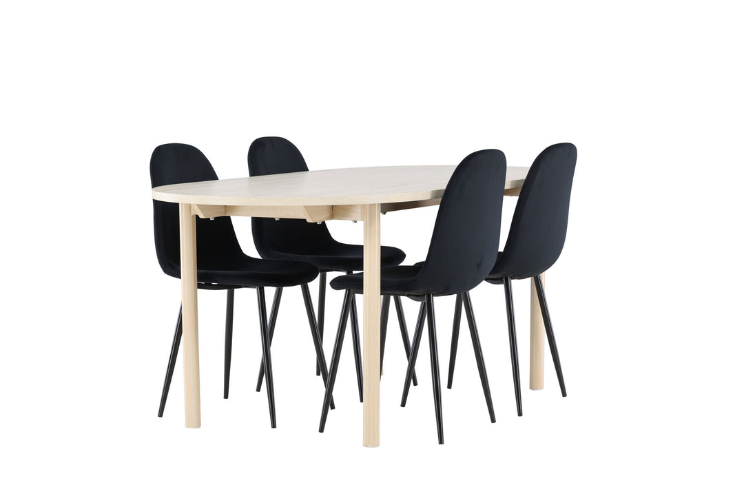 Venture Home Andy Dining Table with Polar Dining Chair