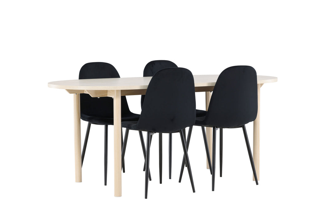 Venture Home Andy Dining Table with Polar Dining Chair