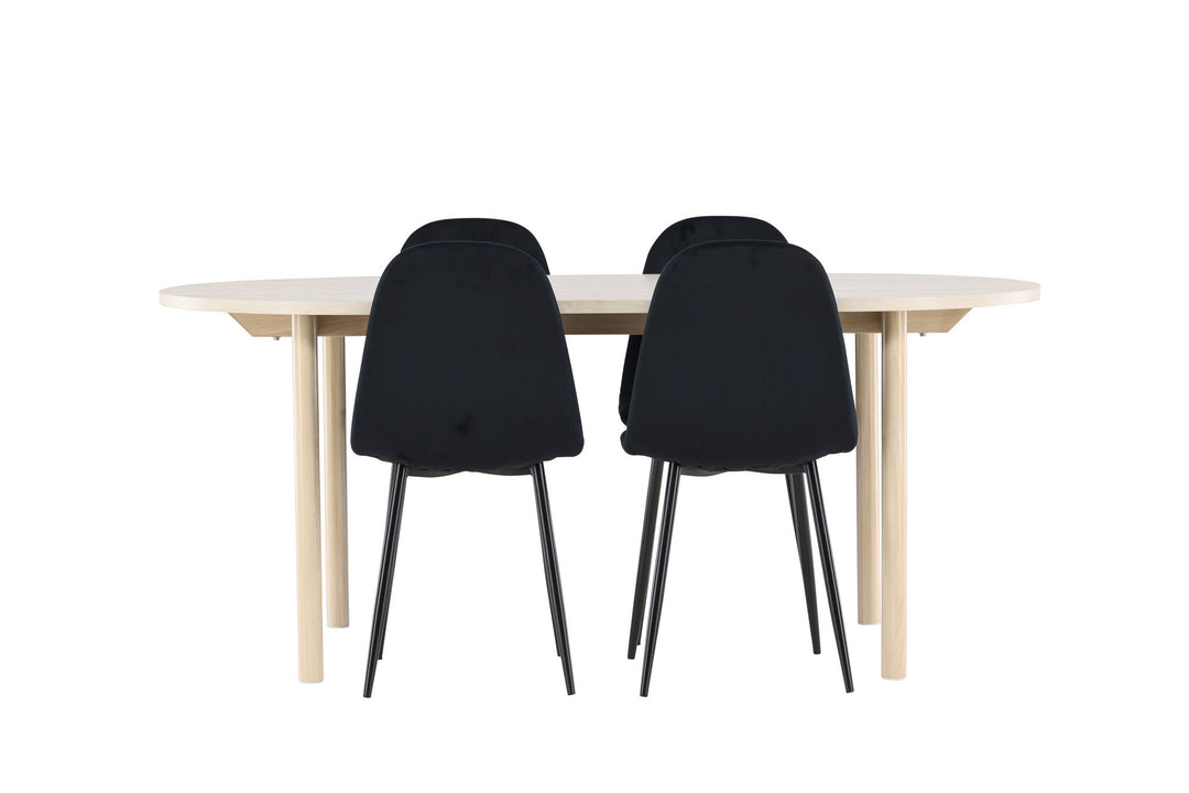 Venture Home Andy Dining Table with Polar Dining Chair