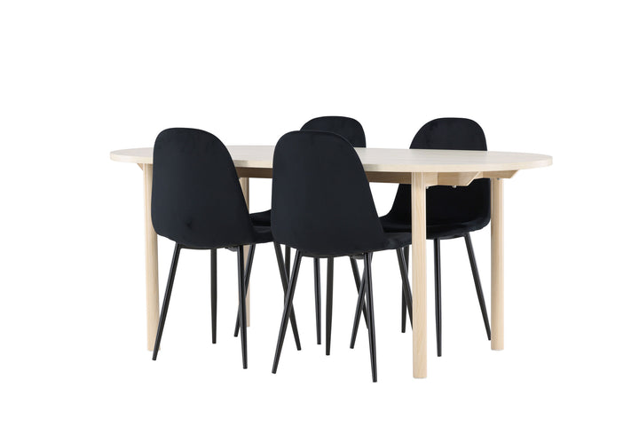 Venture Home Andy Dining Table with Polar Dining Chair