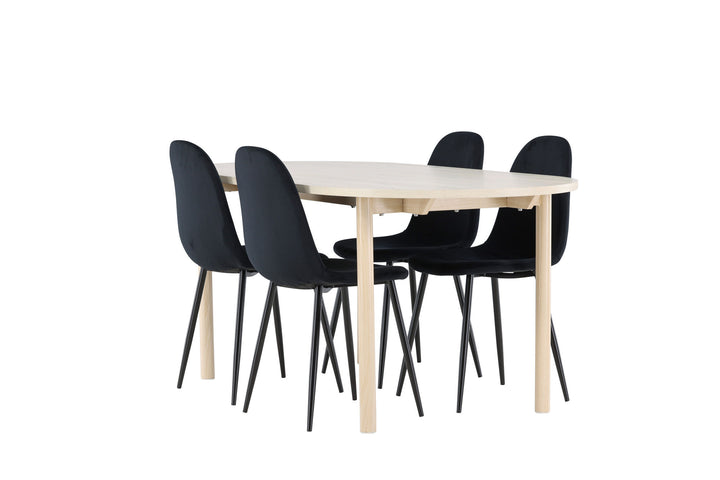 Venture Home Andy Dining Table with Polar Dining Chair