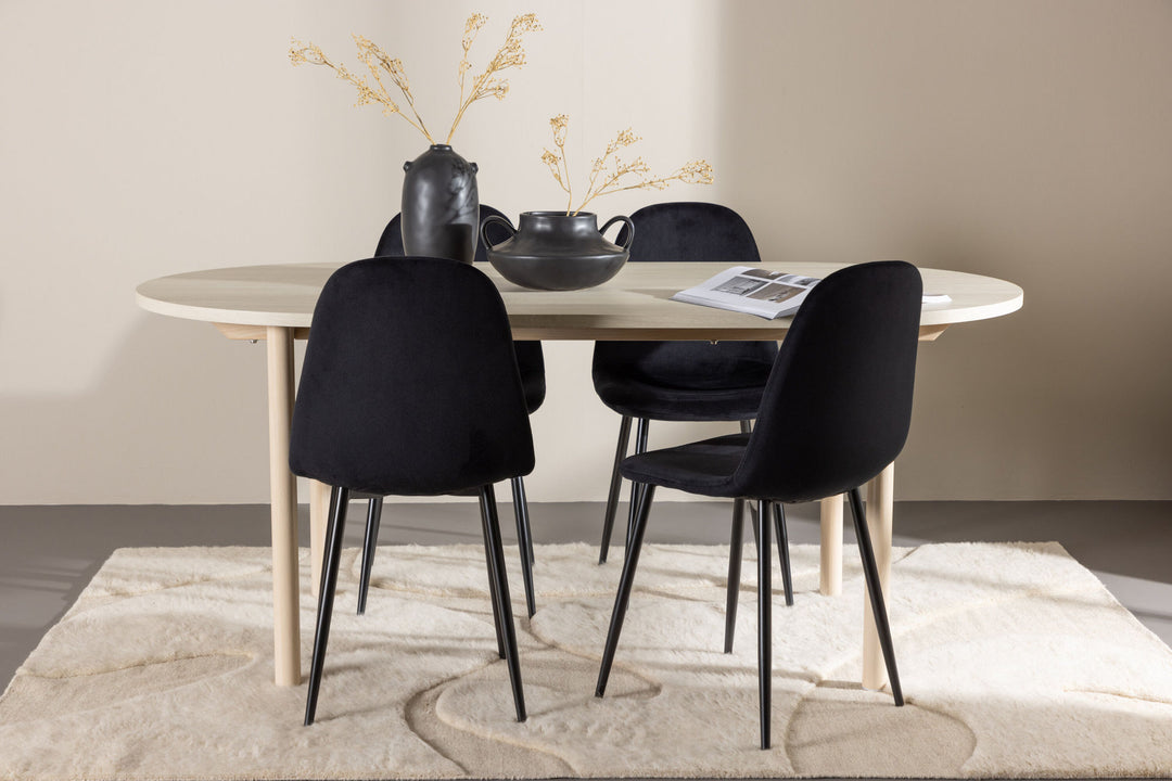 Venture Home Andy Dining Table with Polar Dining Chair