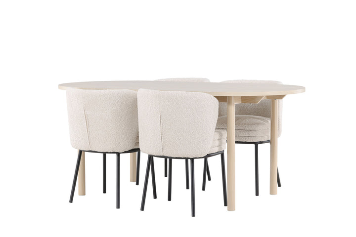 Venture Home Andy Dining Table with Agnes Dining Chair