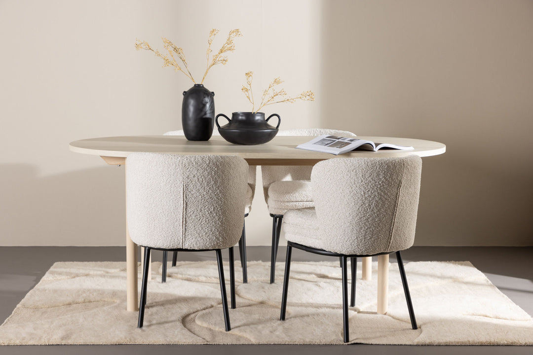 Venture Home Andy Dining Table with Agnes Dining Chair