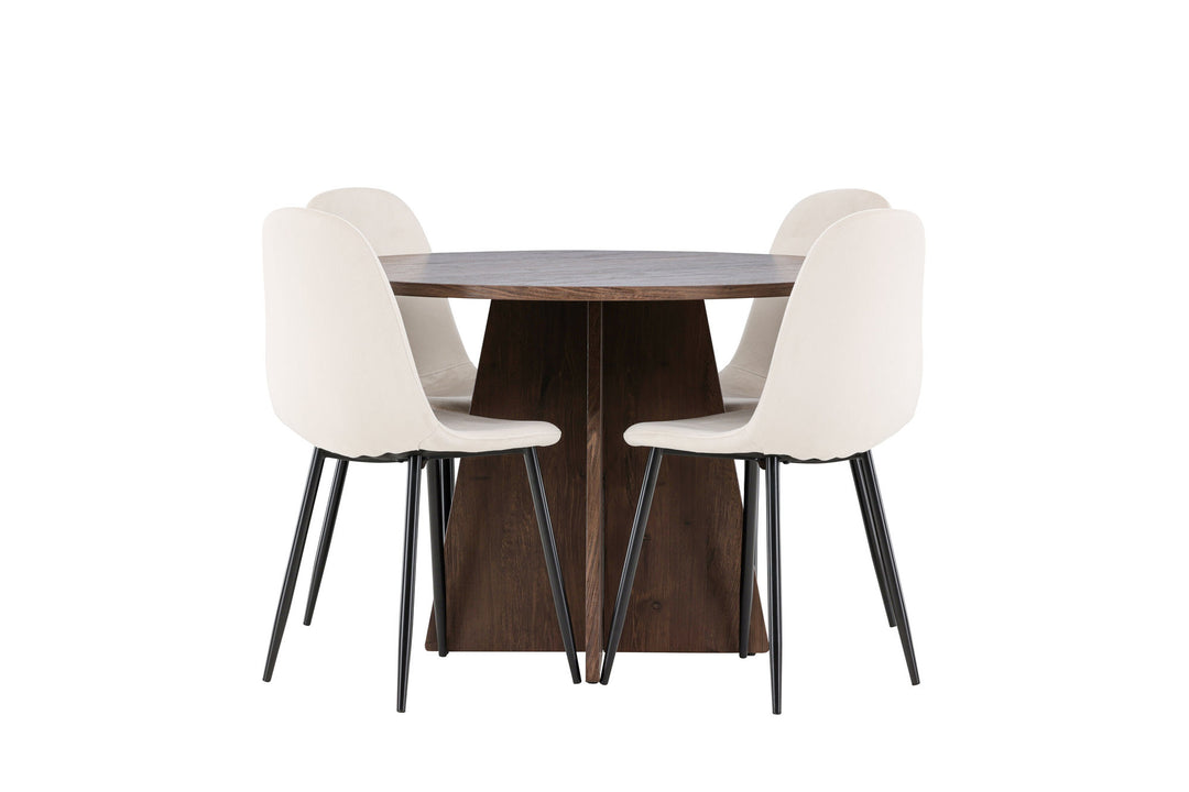Venture Home Bootcut Dining Table with Polar Dining Chair