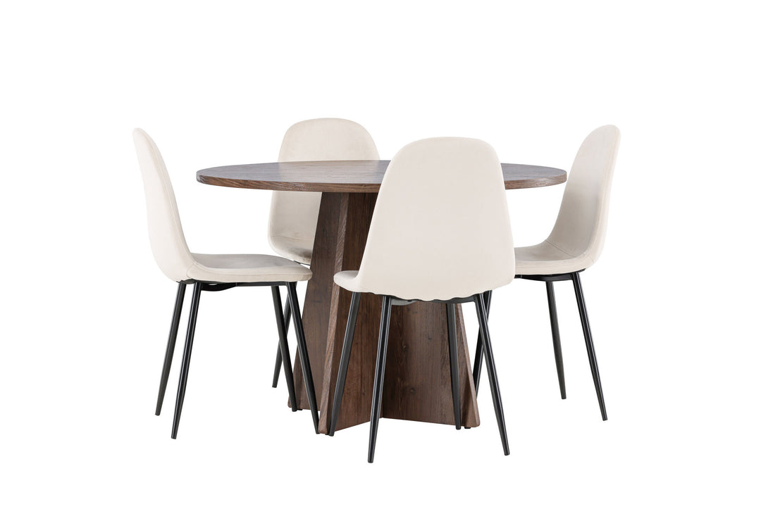 Venture Home Bootcut Dining Table with Polar Dining Chair