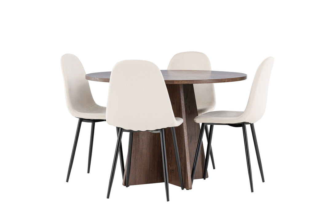Venture Home Bootcut Dining Table with Polar Dining Chair