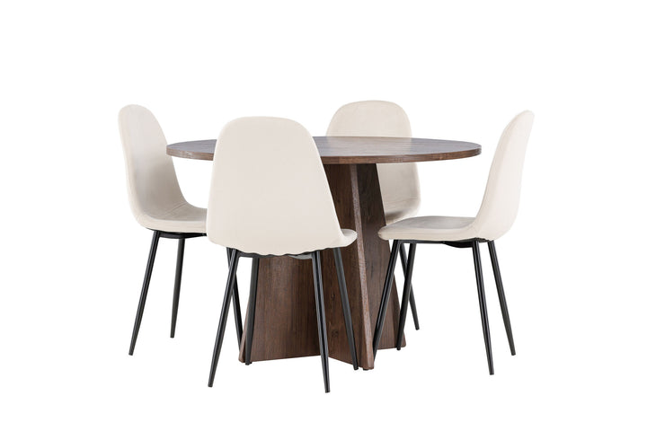 Venture Home Bootcut Dining Table with Polar Dining Chair