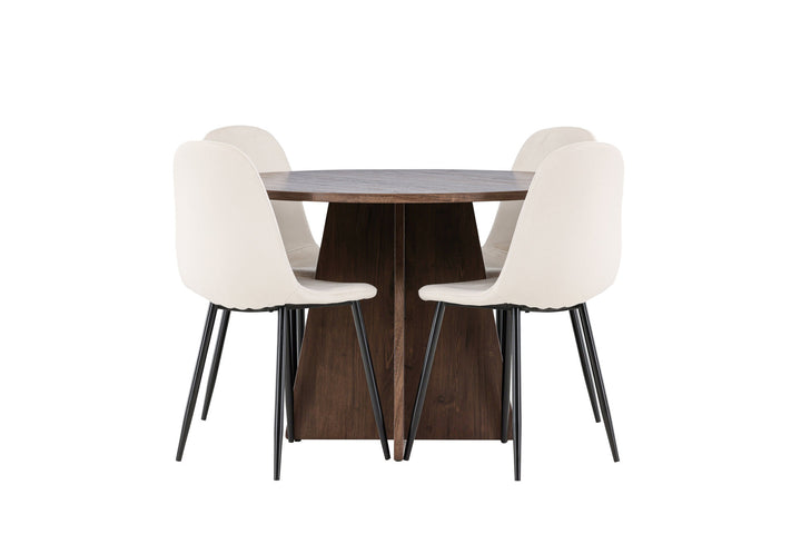 Venture Home Bootcut Dining Table with Polar Dining Chair