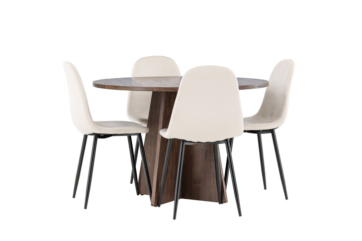 Venture Home Bootcut Dining Table with Polar Dining Chair