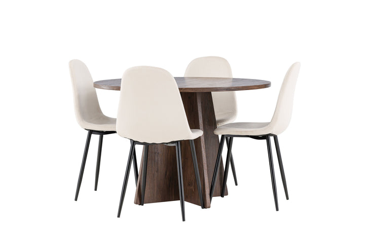Venture Home Bootcut Dining Table with Polar Dining Chair